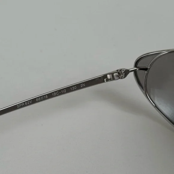 PRADA Aviator Silver Metal Sunglasses with Gray Lenses - Picture 7 of 8